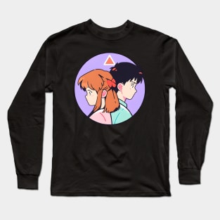 Discover Apocalyptic Anime Art and Surreal Manga Designs - Futuristic Illustrations Inspired by Neon Genesis Evangelion Long Sleeve T-Shirt